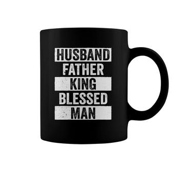 Mens Husband Father King Blessed Man Dope Dad Black History Coffee Mug | Mazezy