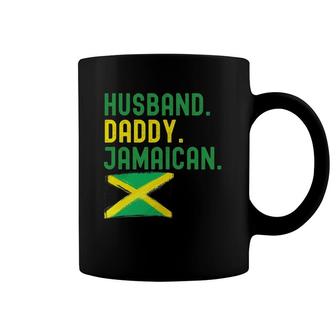 Mens Jamaican Dad Father's Day Husband Daddy Jamaica Flag Coffee Mug | Mazezy