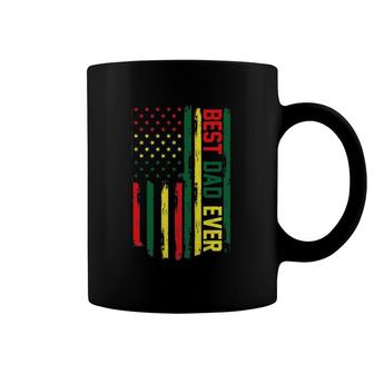 Mens Juneteenth Best Dad Ever American Flag For Father's Day Coffee Mug | Mazezy