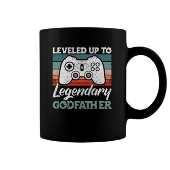 Mens Leveled Up To Legendary Godfather - Uncle Godfather Coffee Mug | Mazezy UK