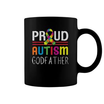 Mens Mens Proud Godfather Uncle Friend Brother Autism Awareness Coffee Mug | Mazezy