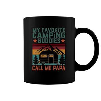 Mens My Favorite Camping Buddies Call Me Papa Father's Day Coffee Mug | Mazezy