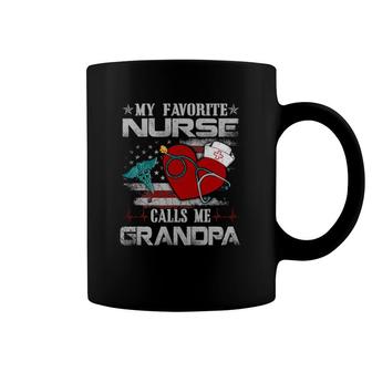 Mens My Favorite Nurse Calls Me Grandpa Father's Day Coffee Mug | Mazezy