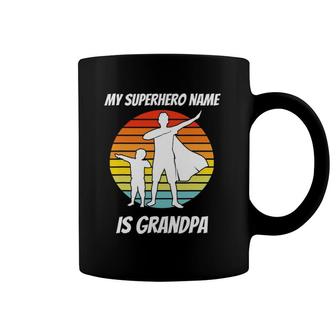 Mens My Superhero Name Is Grandpa Gift For Grandfather Coffee Mug | Mazezy