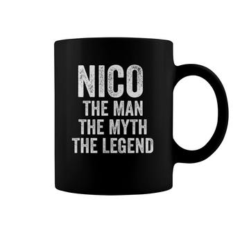 Mens Nico The Man The Myth The Legend First Name Nico Coffee Mug | Mazezy