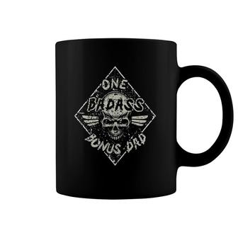 Mens One Badass Bonus Dad Coffee Mug | Mazezy