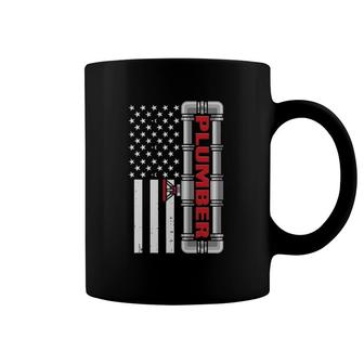 Mens Patriot Plumbers Flag American Usa Plumbing Coffee Mug | Mazezy