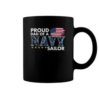 Mens Proud Dad Of A Navy Sailor Coffee Mug | Mazezy