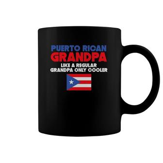 Mens Puerto Rican Grandpa Funny Grandparent's Day Coffee Mug | Mazezy CA