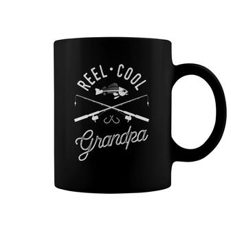 Mens Reel Cool Grandpa Grandfather Father's Day Fishing Gift Coffee Mug | Mazezy