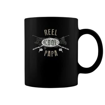 Mens Reel Cool Papa , Cute Fishing Father's Day Gift Coffee Mug | Mazezy