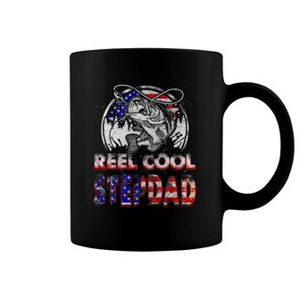 Mens Reel Cool Stepdad Fishing Gift For Fathers Day Coffee Mug | Mazezy