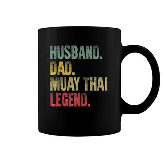 Mens Retro Vintage Gift Husband Dad Muay Thai Legend Coffee Mug | Mazezy