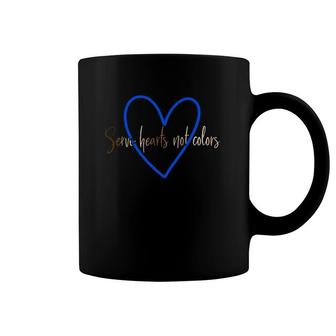 Mens Serve Hearts Not Colors Coffee Mug | Mazezy