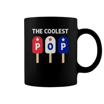 Mens The Coolest Pop Patriotic Red White Blue Popsicle Dad Men Coffee Mug | Mazezy