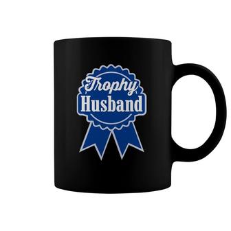 Mens Trophy Husband Retro Ribbon Style Coffee Mug | Mazezy