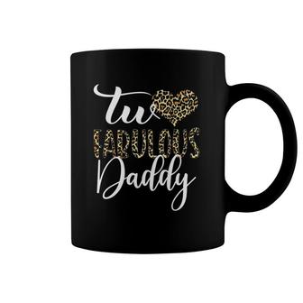 Mens Two Fabulous Daddy 2Nd Birthday Leopard Family Matching Coffee Mug | Mazezy