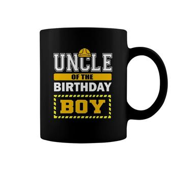 Mens Uncle Of The Birthday Boy Construction Worker Party Coffee Mug | Mazezy