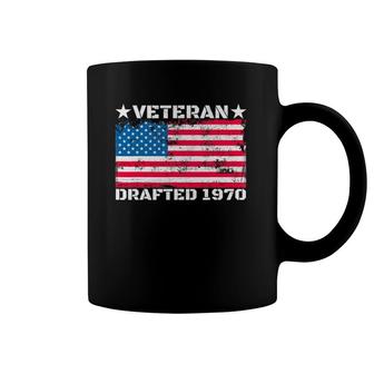 Mens Us Military Veteran Drafted 1970 Vietnam War American Flag Coffee Mug | Mazezy
