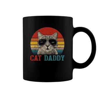 Mens Vintage Cat Daddy Best Cat Dad Ever Meowica Dad Father's Day Coffee Mug | Mazezy