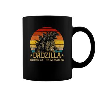 Mens Vintage Dadzilla Father Of The Monsters Retro Sunset Coffee Mug | Mazezy