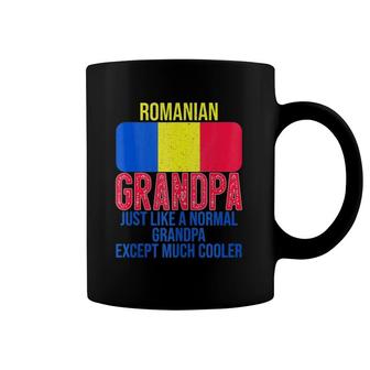 Mens Vintage Romanian Grandpa Romania Flag For Father's Day Coffee Mug | Mazezy