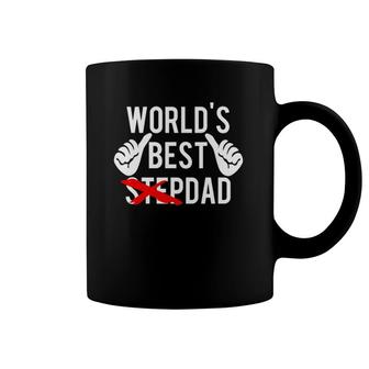 Mens World's Best Step Dad - Fun Christmas Gift Idea Coffee Mug | Mazezy