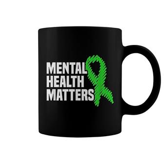 Mental Health Matters Green Ribbon Coffee Mug | Mazezy
