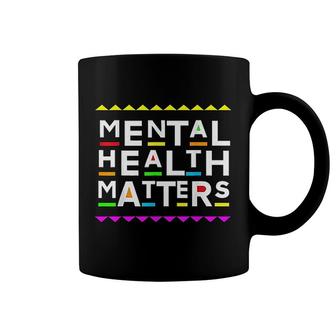 Mental Health Matters Retro 90s Style Coffee Mug | Mazezy