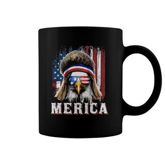 Merica Eagle Mullet 4Th Of July American Flag Stars Stripes Coffee Mug | Mazezy