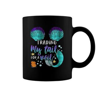 Mermaid Bride Matching Bachelorette Trading Tail Veil Coffee Mug | Mazezy