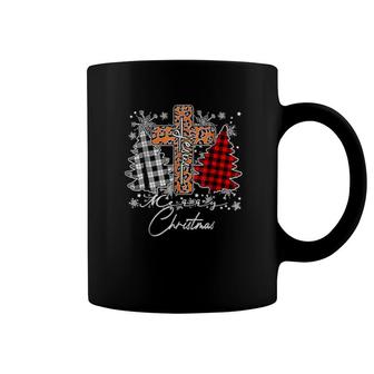 Merry Christmas Jesus Buffalo Red Plaid Xmas Pajamas Coffee Mug | Mazezy