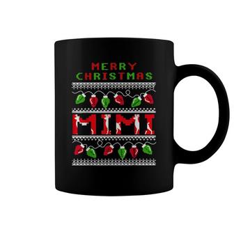 Merry Christmas Mimi Light Ugly Christmas Pajamas Coffee Mug | Mazezy
