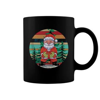 Merry Xmas Santa Retro Christmas Tree Cute Santa Claus Coffee Mug | Mazezy