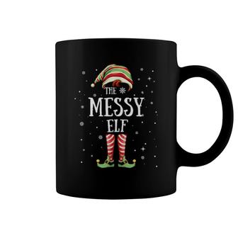 Messy Elf Matching Family Group Christmas Party Pajama Xmas Coffee Mug | Mazezy