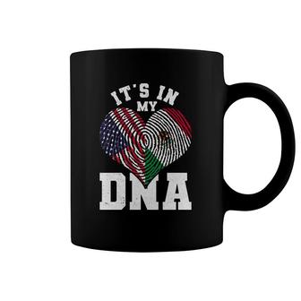 Mexican American Dna Fingerprint Heart Gift Usa Mexico Coffee Mug | Mazezy