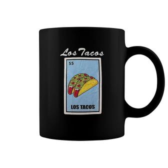 Mexican Bingo Inspired Art Graphic Los Tacos Coffee Mug - Thegiftio