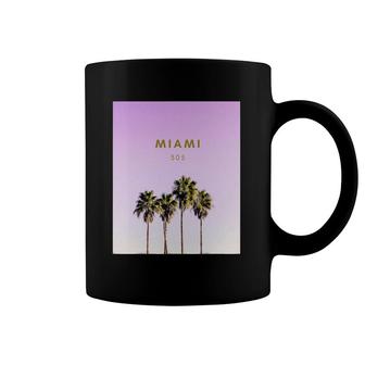 Miami 305 Palm Tree City Of Miami Miami Dade County Coffee Mug | Mazezy