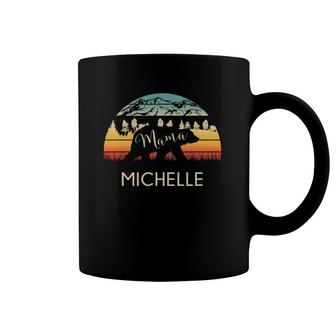 Michelle Name Gift Retro Sun Personalized Mama Bear Coffee Mug | Mazezy