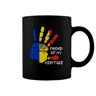 Moldavian Flag Moldova Finger Handprint Moldova Coffee Mug | Mazezy