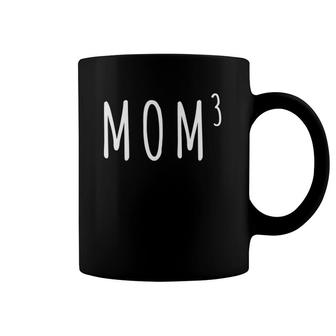 Mom Cubed Mothers Day Mom To The Power Of 3 Triplets Coffee Mug | Mazezy