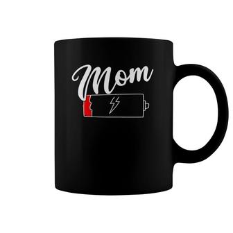 Mom Low Battery Tired Mother Coffee Mug | Mazezy