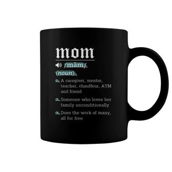 Mom Noun Definition Funny Mama Mothers Day Mother Love Wife Coffee Mug | Mazezy