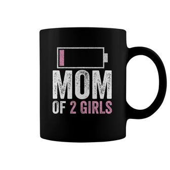 Mom Of 2 Girls Design Daughter Mother's Day Birthday Women Coffee Mug | Mazezy UK