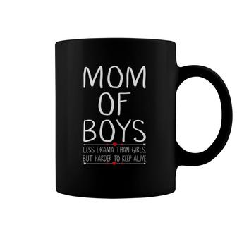 Mom Of Boys Busy Mom Life Funny Motherhood Gifts For Mama Coffee Mug | Mazezy
