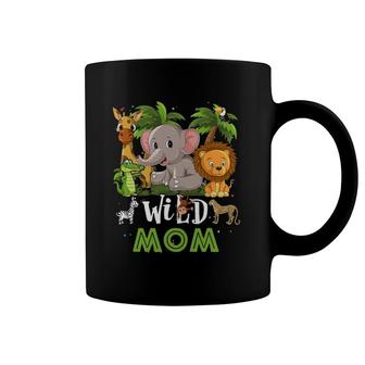 Mom Of The Wild Zoo Birthday Safari Jungle Animal Funny Coffee Mug | Mazezy