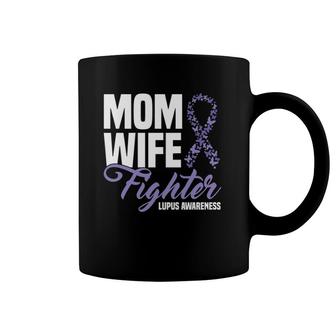 Mom Wife Fighter Purple Ribbon Lupus Awareness Coffee Mug | Mazezy