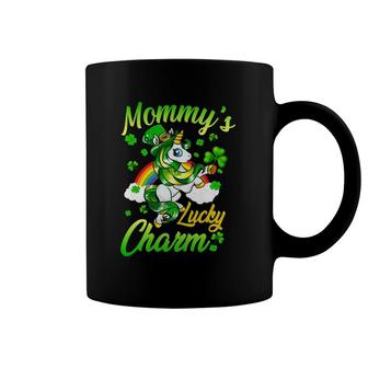 Mommy's Lucky Charm Cute Unicorn St Patrick's Day Kids Coffee Mug | Mazezy