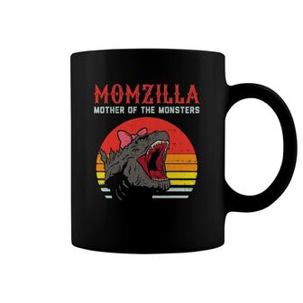 Momzilla Mother Of Monsters Ribbon Retro Mama Step Mom Gift Coffee Mug | Mazezy