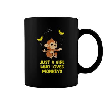 Monkey Lover Gift Just A Girl Who Loves Monkeys Coffee Mug | Mazezy